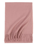 Pure Color Water Ripple Cashmere Warm Scarf Coral Pink 180cm