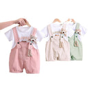 Children Cotton T-shirt Suspender Suit