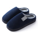 Corduroy Slippers - Home shoes Dark blue