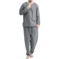 Casual Pajamas Two-piece Thin Breathable And Loose Gray