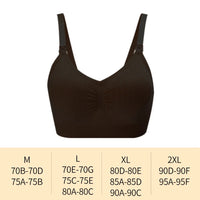 High Quality Single Handed Front Buckle Nursing Bra L Black