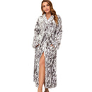 Rabbit fur Bathrobe Ladies Fleece Sleepwear